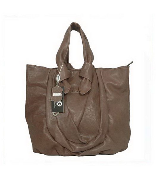 D & G a spalla in pelle di vitello Bag_Chocolate